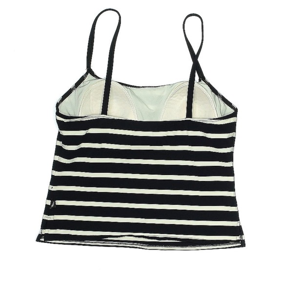NAUTICA Black/White Striped Tankini Swim Top - Picture 2 of 4